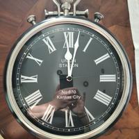 Vintage Orologio Parete N. 670 Station Kansas Cit