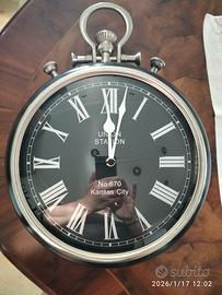 Vintage Orologio Parete N. 670 Station Kansas Cit