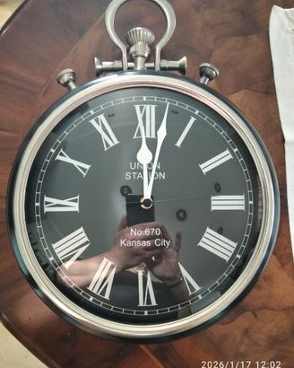 Vintage Orologio Parete N. 670 Station Kansas Cit