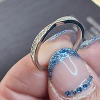 Fedina in Argento con Moissanite