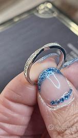 Fedina in Argento con Moissanite