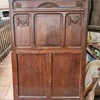 letto  singolo in ciliegio anni venti