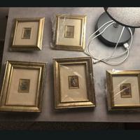 Set 5 quadri paesaggi oro