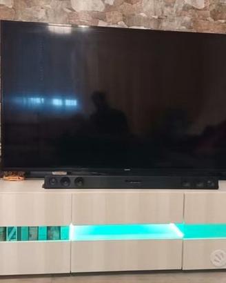 MOBILE TV MODERNO BIANCO LUCIDO CON LED