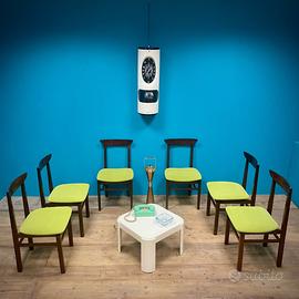 6 SEDIE SCANDINAVE MIDCENTURY IN TEAK MASSICCIO