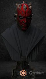 Busto di Darth Maul in resina 10k non pitturato