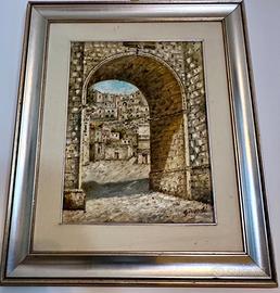 Quadro dipinto a olio firmato Girondi con cornice