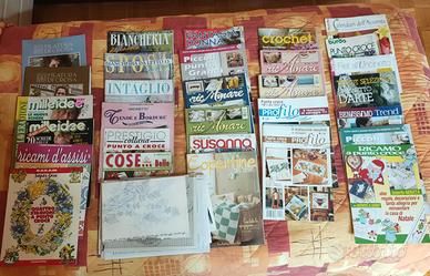 n. 30 riviste punto croce uncinetto maglia ricamo