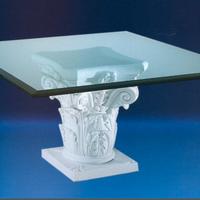 Capitello Corinto in polvere di marmo - tavolino 