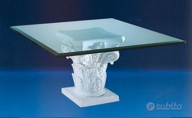 Capitello Corinto in polvere di marmo - tavolino 