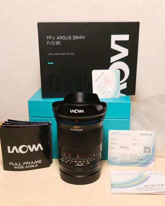 Laowa 35mm f 0.95 Argus FF II per Canon R