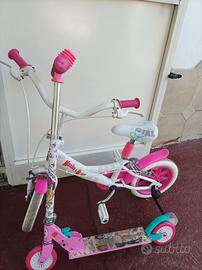 bici con monopattino per bambina  dai 3 ai 5 anni 