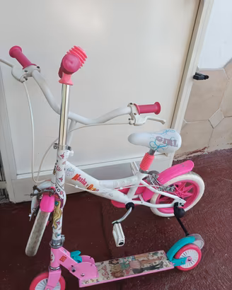 bici con monopattino per bambina  dai 3 ai 5 anni 
