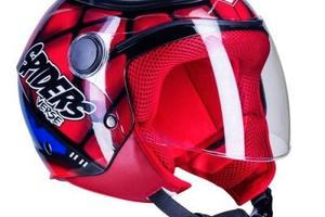 CASCO ONE JET JUNIOR SPIDER rosso