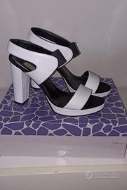 Sandali bianchi  pelle tacco 11cm