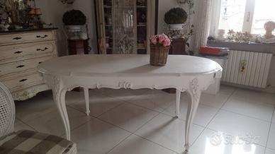 Tavolo stile barocco, piemontese, shabby chic