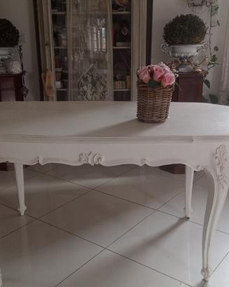 Tavolo stile barocco, piemontese, shabby chic