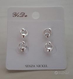 Orecchini argento 925 pallina campanella bluebell