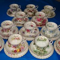 Set 12 Royal Albert Flower Of The Month Tazze+piat