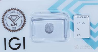 Diamante naturale 1,01ct - sigillato e certificato