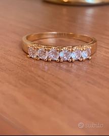 Anello riviera placato in oro misura 20