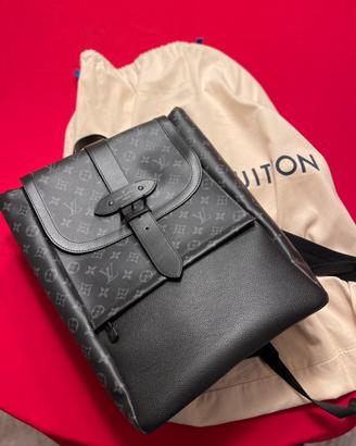 Zaino monogramma louis vuitton saumur nero