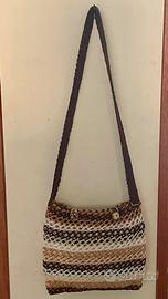 Borsa a Tracolla Crochet Fatta a Mano