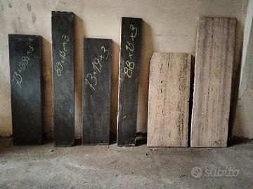 Lastre in pietra lavica ed in travertino