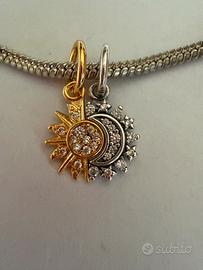 Charm pandora nuovi senza scatol sole e luna