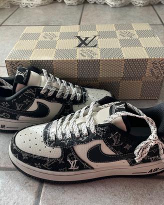 Nike air force 1 personalizzate bianche e nere