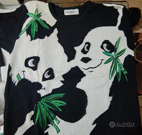 Maglia vintage Iceberg con panda