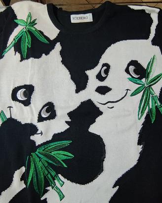 Maglia vintage Iceberg con panda