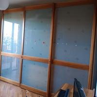 armadio  3 ante scorrevoli a vetri