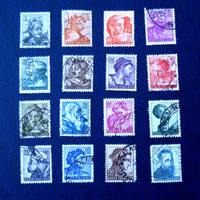 Serie michelangiolesca lotto 16 francobolli usati