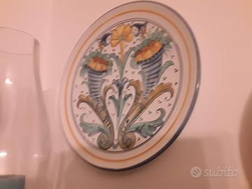  n.2 Grandi maioliche Deruta:" Piatto" e "Bacco"