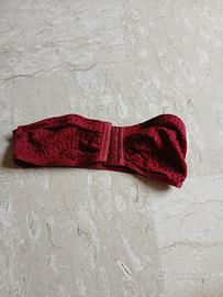 reggiseno a fascia bordeaux nuovo