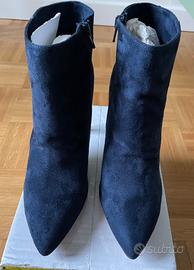 Stivaletti in pelle blu Francesco Milano