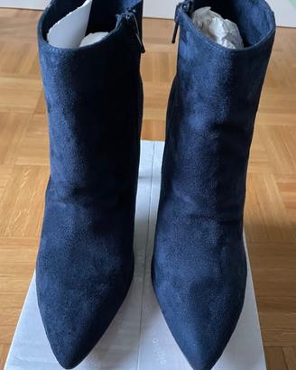 Stivaletti in pelle blu Francesco Milano