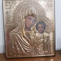 quadro icona madonna con bambino