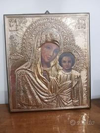 quadro icona madonna con bambino