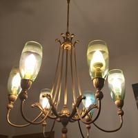 Coppia lampadari vintage ott stile italia anni 50