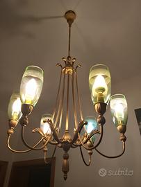 Coppia lampadari vintage ott stile italia anni 50