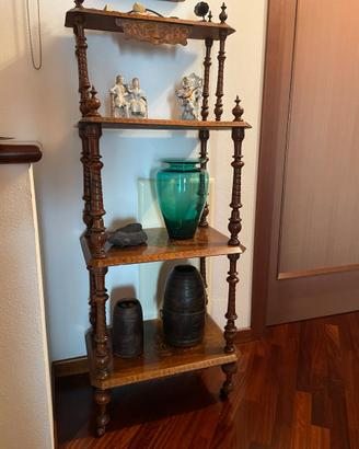 Antica etagere stile Vittoriano in legno