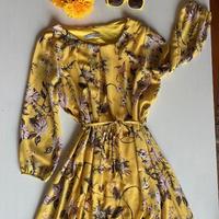 Vestitino giallo fantasia floreale