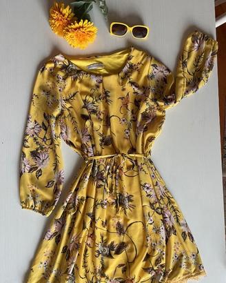 Vestitino giallo fantasia floreale