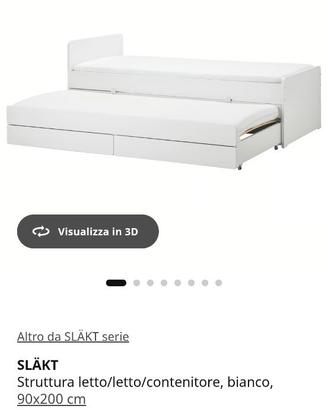 Letto singolo+letto estraibile+cassetti IKEA