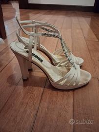sandali da sposa 37 usati Albano tacco 12
