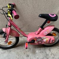Bici bambina Btwin rosa 14 pollici