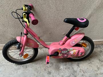 Bici bambina Btwin rosa 14 pollici