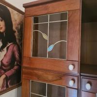 mobile cristalleria nuovo color noce composto da